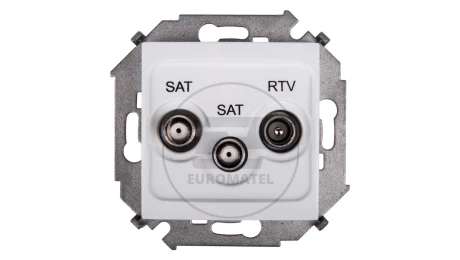 Simon 15 Gniazdo antenowe RTV/SAT/SAT końcowe białe 1591038-030