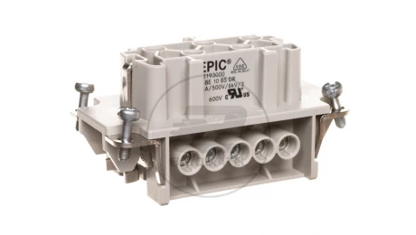 Wkład złącza 10P+PE żeński 16A 500V EPIC H-BE 10 BS 10193000