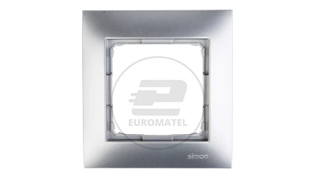 Simon 54 Premium Ramka pojedyncza srebrny mat /do karton-gips/ DRK1/43