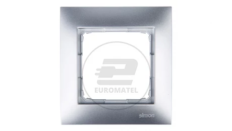 Simon 54 Premium Ramka pojedyncza srebrny mat DR1/43