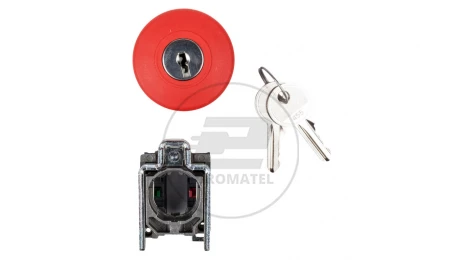 Przycisk bezpieczeństwa 22mm 1Z 1R IP66 klucz XB4BS9445