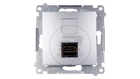 Simon 54 Gniazdo HDMI srebrny mat DGHDMI.01/43