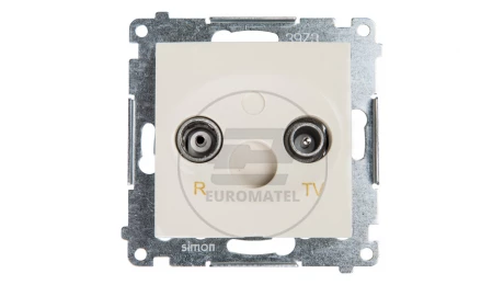 Simon 54 Gniazdo antenowe RD/TV końcowe separowane kremowe DAK.01/41
