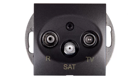 Simon 54 Gniazdo antenowe RD/TV/SAT przelotowe antracyt DASP.01/48