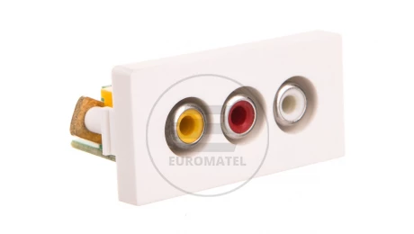 TouchMe Moduł 1/2 gniazdo audio i video białe TM908W