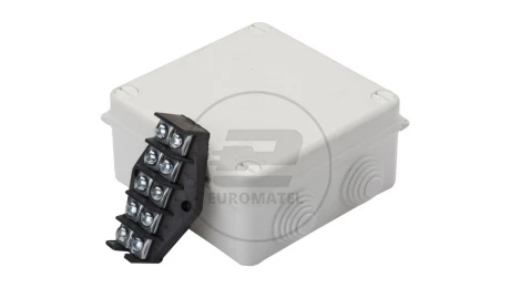 Puszka odgałęźna z zaciskami 5-torowa dla Cu do 10mm2 IP55 biała PK-4 135x135x65 0233-01