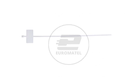 Opaska kablowa z tabliczką opisową TKTO 20/3 biała E01TK-01030100201 /100szt./
