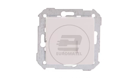 Simon 82 Pokrywa gniazda komputerowego pojedynczego RJ45 płaska z adapterem o przesłoną biała 82005-30