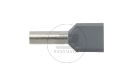 Końcówka tulejkowa izolowana HI 2X4/12 szara E08KH-02020102101 /100szt./