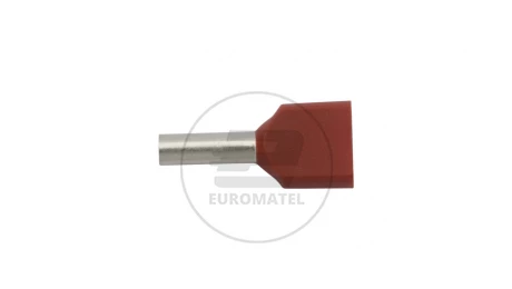 Końcówka tulejkowa izolowana HI 2X1,5/8 czerwona E08KH-02020105121 /100szt./