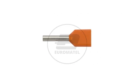 Końcówka tulejkowa izolowana HI 2X0,5/8 pomarańczowa E08KH-02020100101 /500szt./