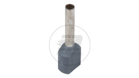 Końcówka tulejkowa izolowana HI 2x0,75/10 DIN szara E08KH-02020104501 /100szt./