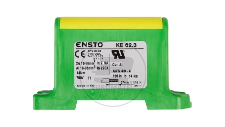 Złączka szynowa 2-przewodowa 16-95mm2 zielono-żółta KE62.3