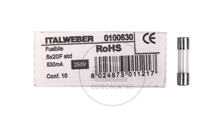 Wkładka aparatowa 5x20mm 0,63A szybka (F) L520FK00-630 /10szt./