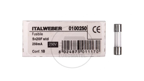 Wkładka aparatowa 5x20mm 0,25A szybka (F) L520FK00-250 /10szt./