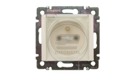 VALENA Gniazdo bryzgoszczelne z/u 16A IP44 kremowe 774121