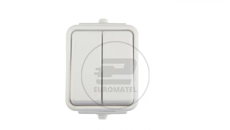 Cedar Łącznik świecznikowy hermetyczny IP44 10A biały WNt-500C01 WNT500C01