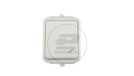 Cedar Łącznik schodowy hermetyczny IP44 10A biały WNt-600C WNT600C01
