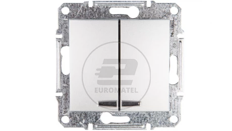 Sedna Łącznik świecznikowy 10AX z podświetleniem LED aluminium IP20 SDN0300360