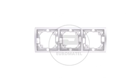 Simon Classic Ramka potrójna pozioma aluminium metalizowane MR3/26