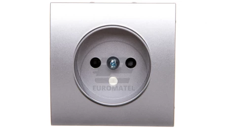 Simon Classic Pokrywa gniazda pojedynczego z/u IP20 aluminium metalizowane MGZ1P/26