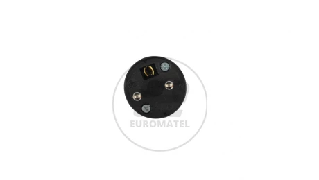 Wtyczka z uziemieniem 16A W-131 czarna W13105