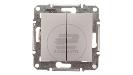 Sedna Łącznik schodowy podwójny 10AX aluminium IP20 SDN0600160