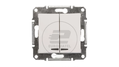 Sedna Łącznik świecznikowy 10AX z podświetleniem LED biały IP20 SDN0300321
