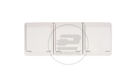 Hermes Gniazdo hermetyczne potrójne z/u 16A IP44 białe GNT 0323-02