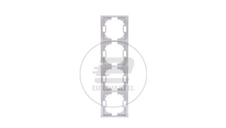 Simon Classic Ramka poczwórna pionowa aluminium metalizowane MR4P/26