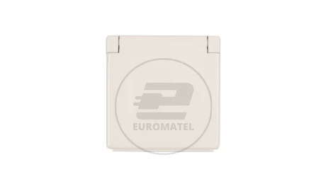 Simon 82 Pokrywa bryzgoszczelna gniazda z/u IP44 z klapką pełną biała 82068K-30