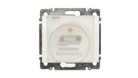 SISTENA LIFE Gniazdo bryzgoszczelne z/u IP44 z klapką arctic 775929