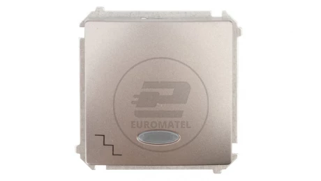 Simon Basic Łącznik schodowy z podświetleniem stal inox BMW6L.01/21