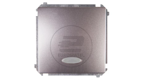 Simon Basic Łącznik jednobiegunowy z podświetleniem stal inox BMW1L.01/21