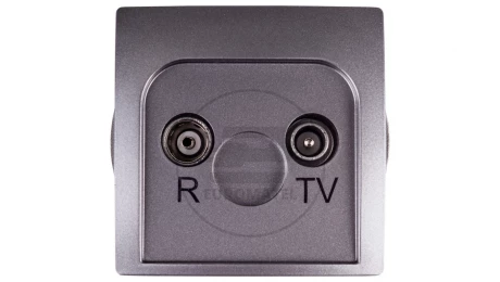 Simon Basic Gniazdo antenowe RD/TV końcowe separowane stal inox BMZAR1/1.01/21