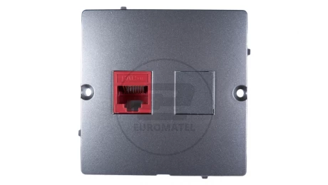 Simon Basic Gniazdo komputerowe pojedyncze RJ45 kat.5e stal inox BMF51.02/21