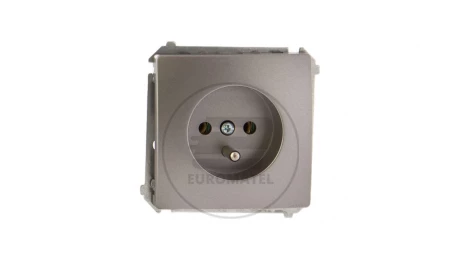 Simon Basic Gniazdo pojedyncze z/u 16A IP20 stal inox BMGZ1.01/21