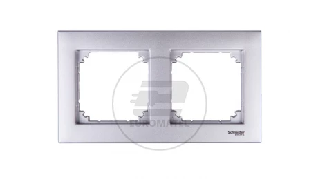 Merten M-Plan Ramka podwójna aluminium MTN486260