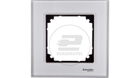 Merten M-Elegance Ramka pojedyncza szklana diamentowy srebrny MTN4010-3260