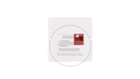 Simon Basic Gniazdo komputerowe pojedyncze RJ45 kat.5e białe BMF51.02/11