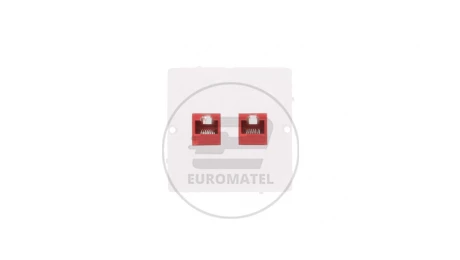 Simon Basic Gniazdo komputerowe podwójne 2xRJ45 kat.5e białe BMF52.02/11