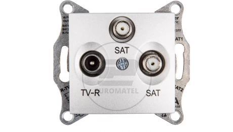 Sedna Gniazdo antenowe TV/SAT/SAT końcowe aluminium SDN3502160