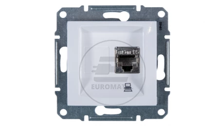 Sedna Gniazdo komputerowe pojedyncze RJ45 kat.5e FTP białe SDN4500121