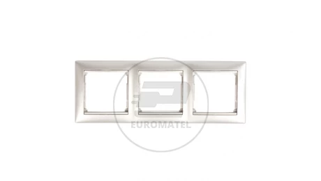 VALENA Ramka potrójna pozioma aluminium 770153