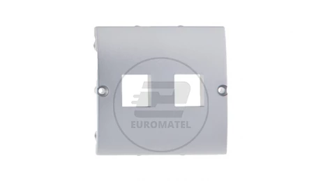 Simon Classic Pokrywa gniazda teleinformatycznego podwójnego 2xRJ Keystone płaska aluminium metalizowane MGK1P/26