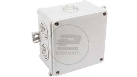 Puszka n/t hermetyczna pusta 93x93x55mm IP54 z dławicą zintegrowaną szara N 90x90F 35220002
