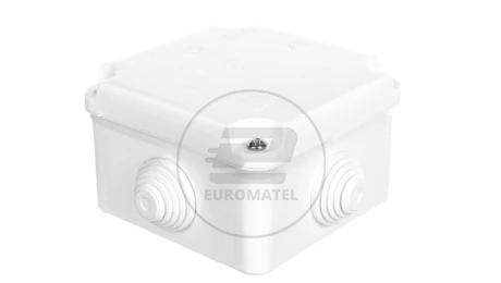 Puszka odgałęźna z zaciskami 5-torowa dla Cu do 2.5mm2 IP55 biała 88x88x60 PK-0 0223-00