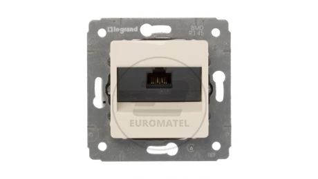 CARIVA Gniazdo komputerowe pojedyncze RJ45 kat.6 kremowe UTP 773741
