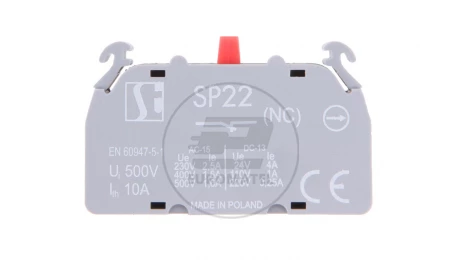 Styk pomocniczy 1R montaż czołowy SP2201-1