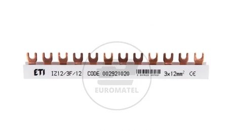 Szyna łączeniowa widełkowa 3P 80A 12mm2 (12 mod.) IZ12/3F/12 002921020